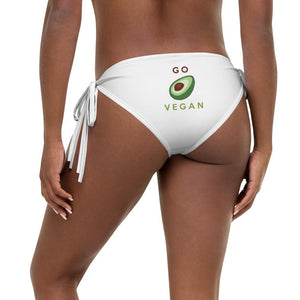 GO VEGAN AVOCADO - Reversible Bikini Bottom - Always Hungry Fashion