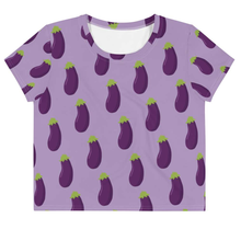 EGGPLANT - Patterned Crop Tee - Always Hungry Fashion