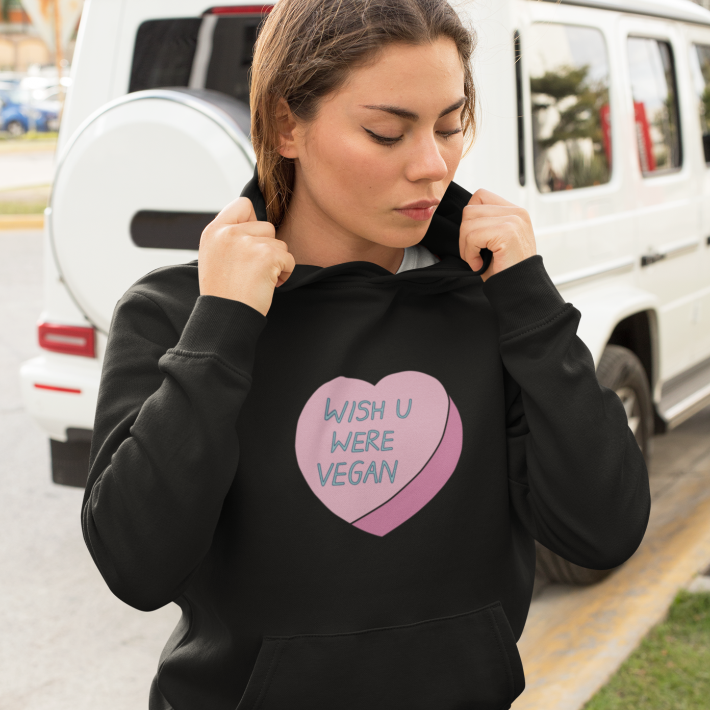 WISH U WERE VEGAN Unisex Hoodie Always Hungry Fashion